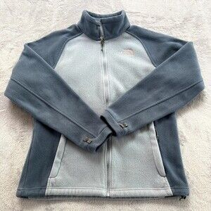 The North Face Jacket Womens M Two Tone Blue Fleece Full Zip‎ Sweater Outdoor